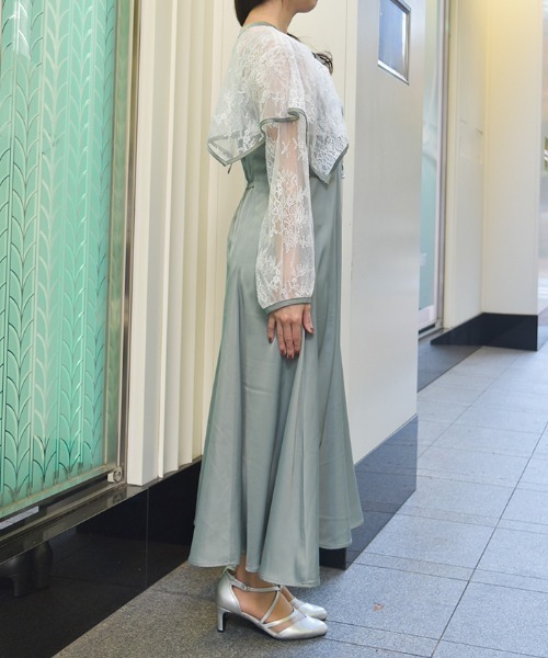 axes femme（アクシーズファム）の「レースケープキャミドレス（ワンピース・レディース・ブラック/モカ/ミント・FREE）」の5枚目の写真