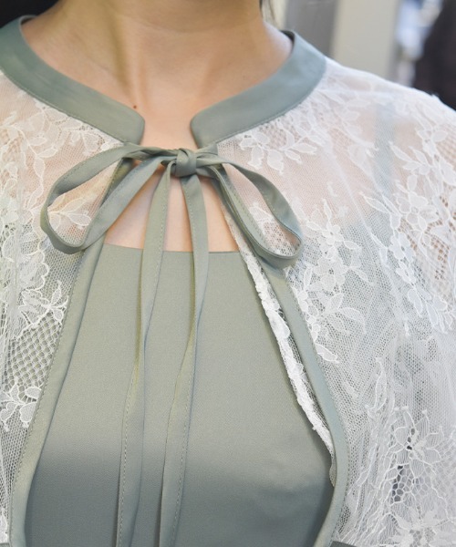 axes femme（アクシーズファム）の「レースケープキャミドレス（ワンピース・レディース・ブラック/モカ/ミント・FREE）」の10枚目の写真
