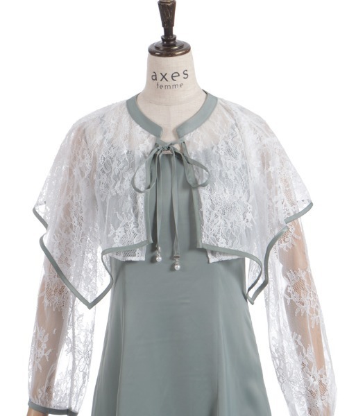 axes femme（アクシーズファム）の「レースケープキャミドレス（ワンピース・レディース・ブラック/モカ/ミント・FREE）」の15枚目の写真