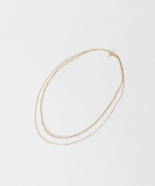 URBAN RESEARCH ROSSO WOMEN(アーバンリサーチ ロッソ)の「CHIGNON ロング2チェーンマンテルネックレス(ネックレス・レディース・ゴールド・FREE)」の3枚目の写真
