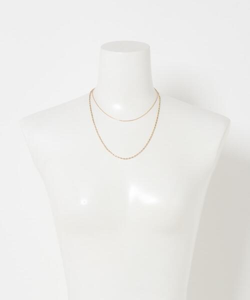 URBAN RESEARCH ROSSO WOMEN(アーバンリサーチ ロッソ)の「CHIGNON ロング2チェーンマンテルネックレス(ネックレス・レディース・ゴールド・FREE)」の4枚目の写真