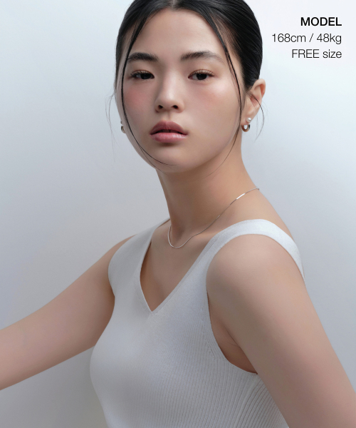 MUSINSA STANDARD WOMAN（ムシンサスタンダードウーマン）の「ウィメンズパール＆フープイヤリング [シルバー]（ピアス（両耳用）・レディース・その他・FREE）」の3枚目の写真