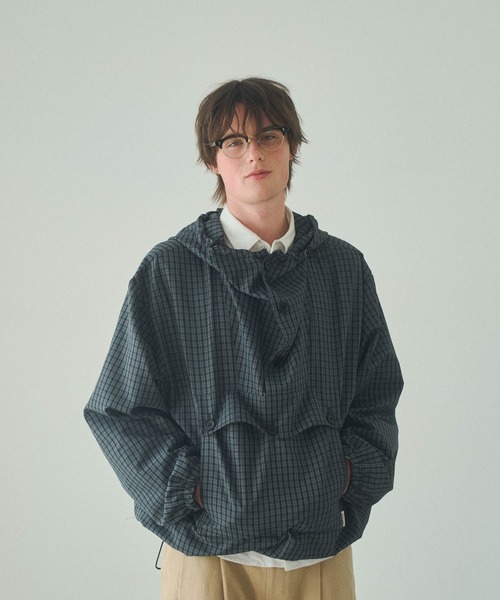 Elanque（エランク）の「checked anorak jacket / チェックアノラック