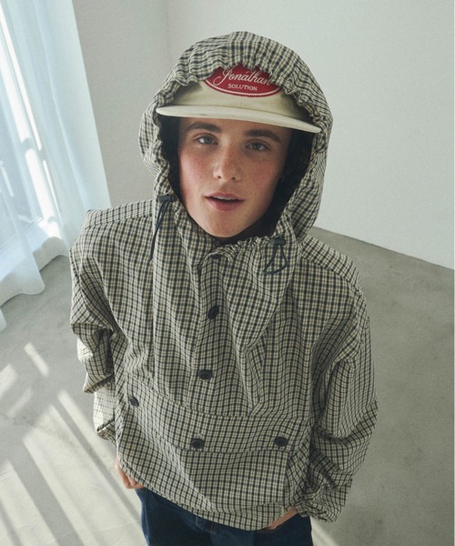 Elanque（エランク）の「checked anorak jacket / チェックアノラック