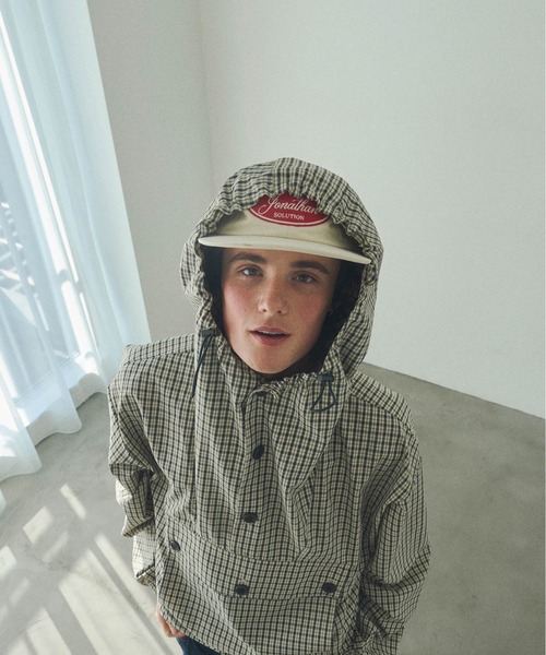 Elanque（エランク）の「checked anorak jacket / チェックアノラック