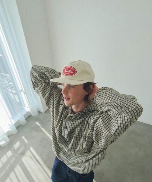 Elanque（エランク）の「checked anorak jacket / チェックアノラック