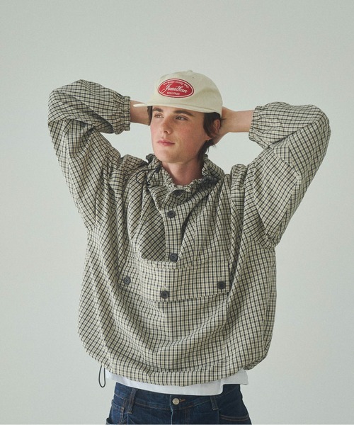Elanque（エランク）の「checked anorak jacket / チェックアノラック