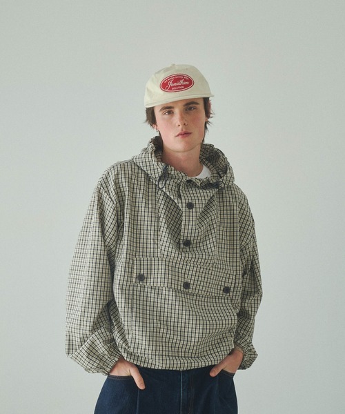 Elanque（エランク）の「checked anorak jacket / チェックアノラック