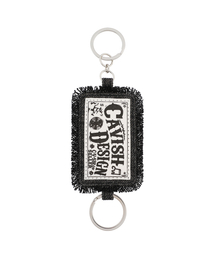 Cavish（カビシ）の「RAWCUT WASHED DENIM KEYRING BLACK(CV2EFUAB62A)（キーケース/キーアクセサリー）」
