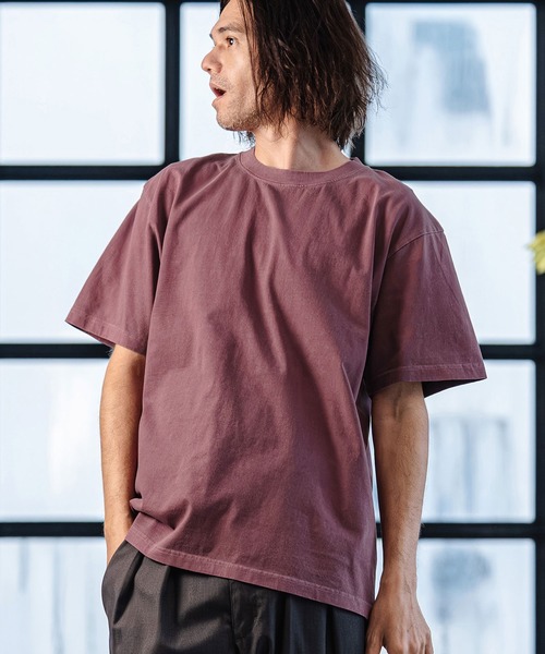 CAMBIO（カンビオ）の「mt10182- Tight Tension Pigment dye Tee ピグメント染めTシャツ(AI-261-005)（Tシャツ/カットソー・メンズ・ブラック/パープル/グレー・S/M/L）」の10枚目の写真