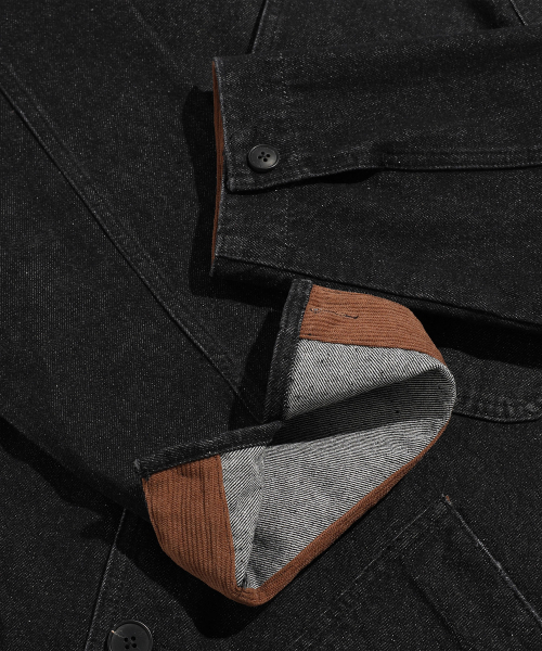 NICE GHOST CLUB(ナイスゴーストクラブ)の「DENIM WORK CAR COAT_BLACK(NG2FSUC800A)(デニムジャケット・レディース・ブラック・S/M/L)」の8枚目の写真
