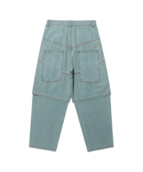 NICE GHOST CLUB(ナイスゴーストクラブ)の「LAYERED WASHED JEANS_LIGHT BLUE(NG2FSUD100A)(デニムパンツ・レディース・その他・S/M/L)」の2枚目の写真