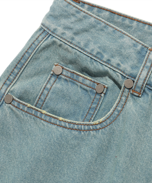 NICE GHOST CLUB(ナイスゴーストクラブ)の「LAYERED WASHED JEANS_LIGHT BLUE(NG2FSUD100A)(デニムパンツ・レディース・その他・S/M/L)」の4枚目の写真