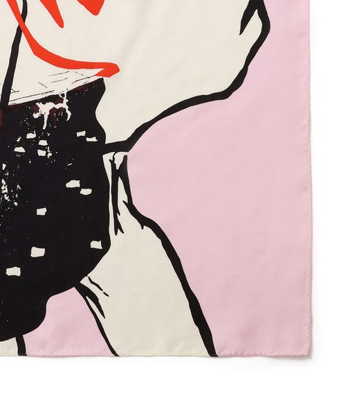 ROPE'（ロペ）の「ロートレックシルクスカーフ/Lサイズ（バンダナ/スカーフ・レディース・ライトグレー/キナリ/ピンク・FREE）」の12枚目の写真