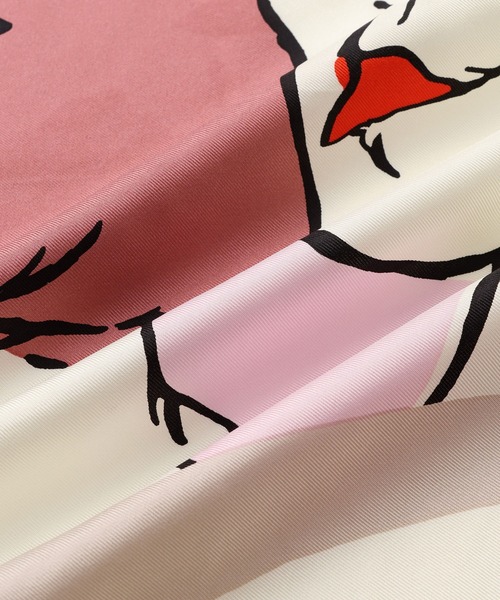 ROPE'（ロペ）の「ロートレックシルクスカーフ/Lサイズ（バンダナ/スカーフ・レディース・ライトグレー/キナリ/ピンク・FREE）」の13枚目の写真