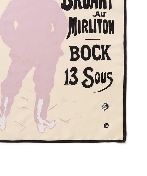 ROPE'（ロペ）の「ロートレックシルクスカーフ/Lサイズ（バンダナ/スカーフ・レディース・ライトグレー/キナリ/ピンク・FREE）」の5枚目の写真