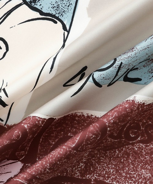 ROPE'（ロペ）の「ロートレックシルクスカーフ/Lサイズ（バンダナ/スカーフ・レディース・ライトグレー/キナリ/ピンク・FREE）」の9枚目の写真