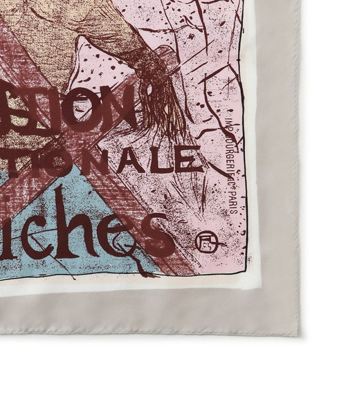 ROPE'（ロペ）の「ロートレックシルクスカーフ/Lサイズ（バンダナ/スカーフ・レディース・ライトグレー/キナリ/ピンク・FREE）」の8枚目の写真