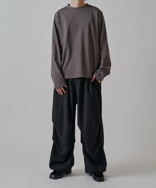 Lui's(ルイス)の「シャインベーシックカットソー(Tシャツ/カットソー・メンズ・ブラック/チャコールグレー/ホワイト・M/S)」の14枚目の写真