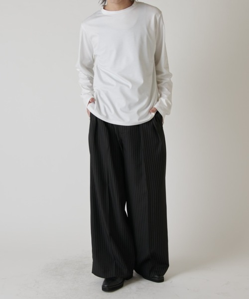 Lui's(ルイス)の「シャインベーシックカットソー(Tシャツ/カットソー・メンズ・ブラック/チャコールグレー/ホワイト・M/S)」の10枚目の写真
