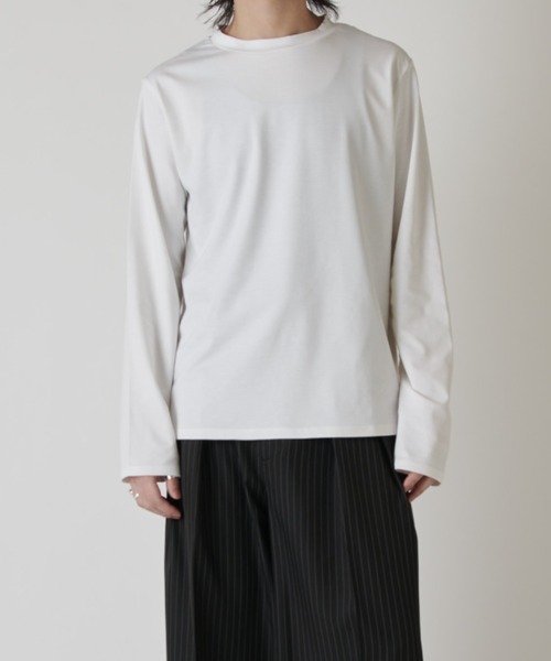 Lui's（ルイス）の「シャインベーシックカットソー（Tシャツ/カットソー・メンズ・ブラック/チャコールグレー/ホワイト・M/S）」の5枚目の写真