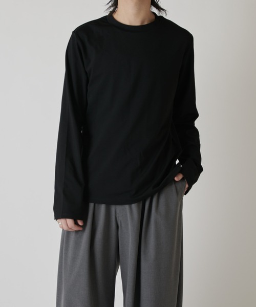 Lui's（ルイス）の「シャインベーシックカットソー（Tシャツ/カットソー・メンズ・ブラック/チャコールグレー/ホワイト・M/S）」の9枚目の写真