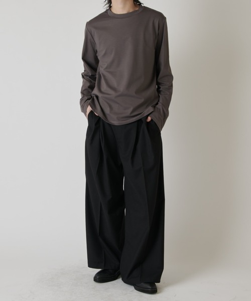 Lui's（ルイス）の「シャインベーシックカットソー（Tシャツ/カットソー・メンズ・ブラック/チャコールグレー/ホワイト・M/S）」の18枚目の写真