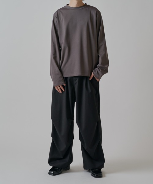 Lui's(ルイス)の「シャインベーシックカットソー(Tシャツ/カットソー・メンズ・ブラック/チャコールグレー/ホワイト・M/S)」の15枚目の写真