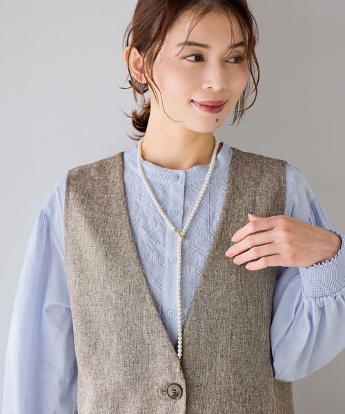 studio CLIP(スタディオクリップ)の「パールY字ネックレス(ネックレス・レディース・その他1・FREE)」の1枚目の写真