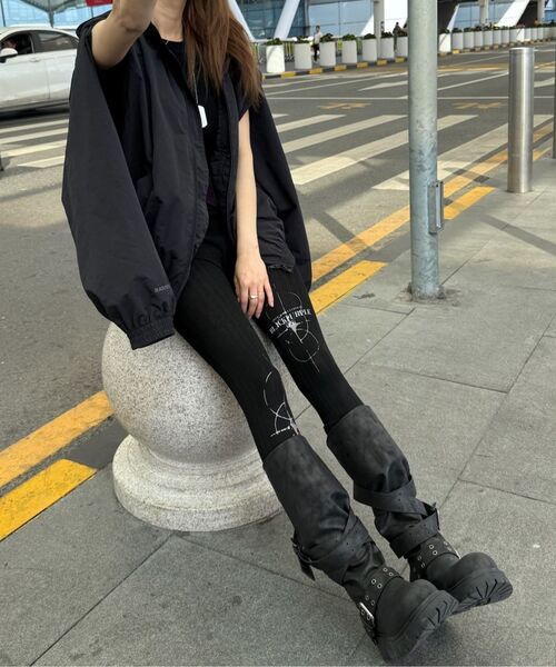 BLACKPURPLE(ブラックパープル)の「ベントルナイロンウィンドブレーカージャケット Vantor Nylon Windbreaker Jacket_Black(ナイロンジャケット・レディース・ブラック・FREE)」の9枚目の写真