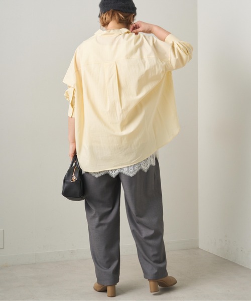 PUAL CE CIN（ピュアルセシン）の「【＠noricorico102企画】サテン×レース レイヤードキャミソール（キャミソール・レディース・ブラック/クリーム・FREE）」の14枚目の写真