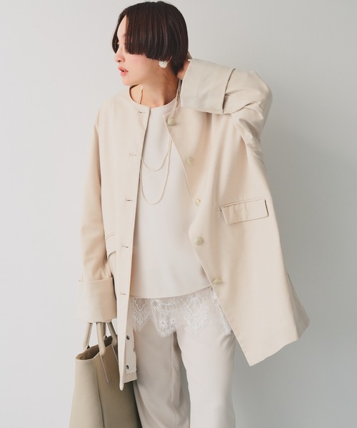 PUAL CE CIN（ピュアルセシン）の「【＠noricorico102企画】サテン×レース レイヤードキャミソール（キャミソール・レディース・ブラック/クリーム・FREE）」の8枚目の写真