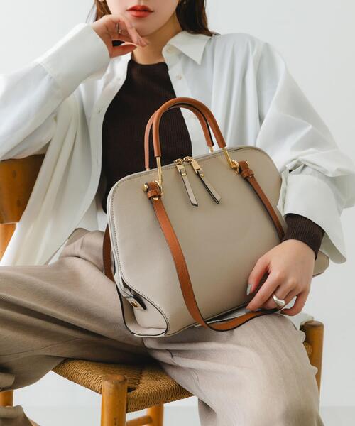 RODE SKO（ロデスコ）の「『インフルエンサーayaさんコラボ』プチ2WAYハンドバッグ（ハンドバッグ・レディース・ライトベージュ/ブルー系その他/モカ・ONE）」の5枚目の写真