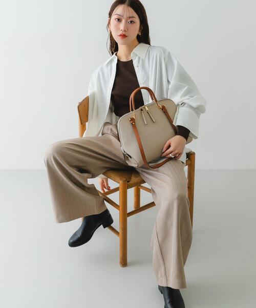 RODE SKO（ロデスコ）の「『インフルエンサーayaさんコラボ』プチ2WAYハンドバッグ（ハンドバッグ・レディース・ライトベージュ/ブルー系その他/モカ・ONE）」の6枚目の写真