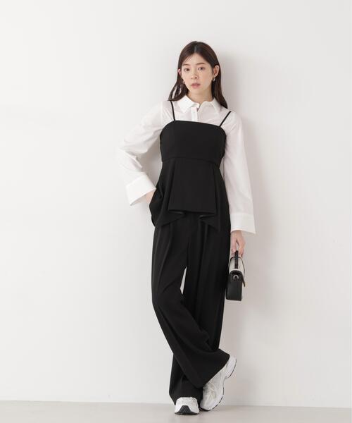 PROPORTION BODY DRESSING(プロポーションボディドレッシング)の「ベルト付きワイドパンツ / 1216130209(その他パンツ・レディース・オフホワイト/ブラック・MEDIUM/P/S)」の6枚目の写真