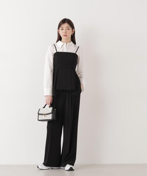 PROPORTION BODY DRESSING(プロポーションボディドレッシング)の「ベルト付きワイドパンツ / 1216130209(その他パンツ・レディース・オフホワイト/ブラック・MEDIUM/P/S)」の7枚目の写真