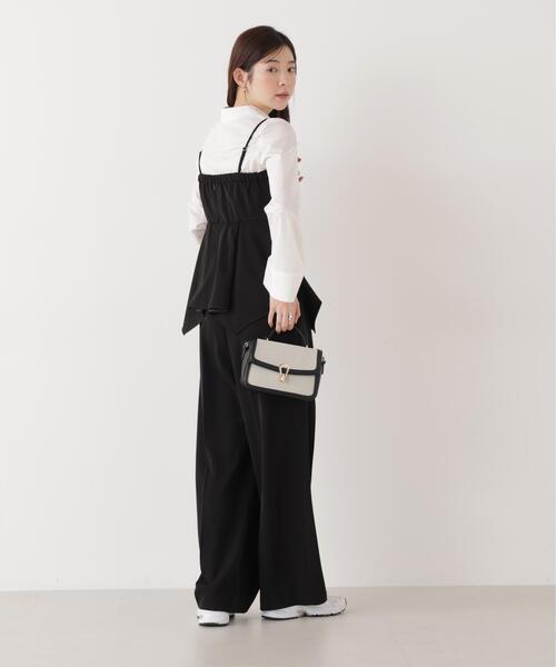 PROPORTION BODY DRESSING(プロポーションボディドレッシング)の「ベルト付きワイドパンツ / 1216130209(その他パンツ・レディース・オフホワイト/ブラック・MEDIUM/P/S)」の8枚目の写真