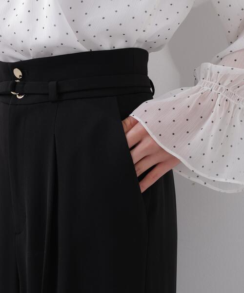 PROPORTION BODY DRESSING(プロポーションボディドレッシング)の「ベルト付きワイドパンツ / 1216130209(その他パンツ・レディース・オフホワイト/ブラック・MEDIUM/P/S)」の22枚目の写真