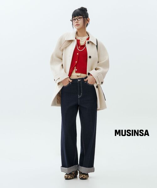 MUSINSA STANDARD WOMAN（ムシンサスタンダードウーマン）の「ウィメンズレイヤードラウンドネックカーディガン[ペイルイエロー]（カーディガン/ボレロ・レディース・その他・SMALL/MEDIUM/LARGE/X-SMALL）」の13枚目の写真