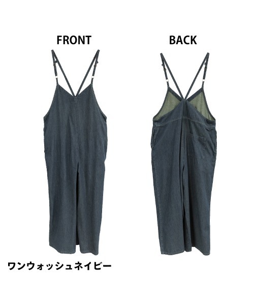 aity(アイティ)の「M-5L キャミオールインワンデニム(サロペット/オーバーオール・レディース・ワンウォッシュ/ブルー/ネイビー・4L~5L/LL~3L/M~L)」の13枚目の写真