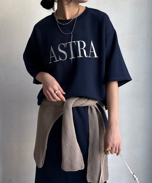 DouDou（ドゥドゥ）の「【セットアップ可能】バックワンポイントロゴ刺繍プルオーバー（Tシャツ/カットソー・レディース・ネイビー/グレイッシュベージュ/グレー・FREE）」の10枚目の写真