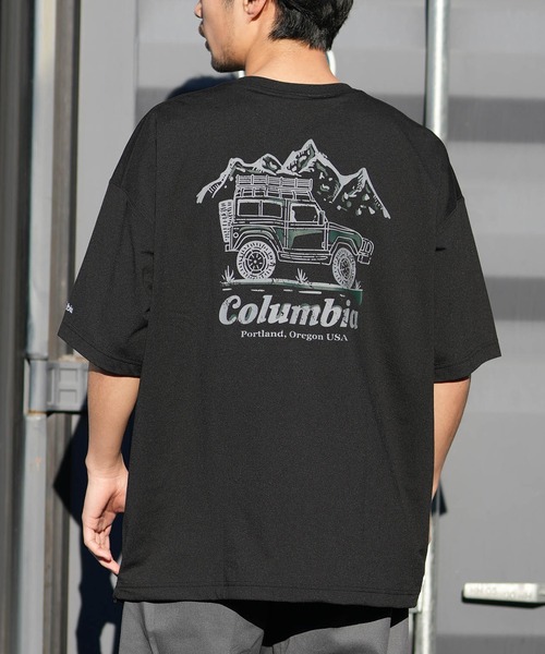 Columbia（コロンビア）の「columbia/コロンビア リラックスフィットラッシュユーティリティショートスリーブTシャツ ムラサキ限定 PM0938（Tシャツ/カットソー・メンズ・杢グレー/ホワイト×イエロー/ブラック×グレー・M/S/XL/L）」の3枚目の写真