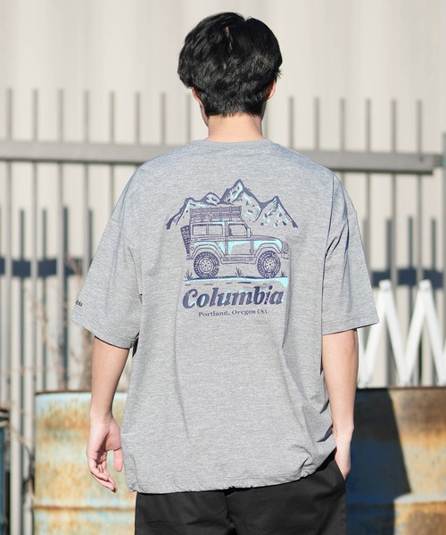 Columbia（コロンビア）の「columbia/コロンビア リラックスフィットラッシュユーティリティショートスリーブTシャツ ムラサキ限定 PM0938（Tシャツ/カットソー・メンズ・杢グレー/ホワイト×イエロー/ブラック×グレー・M/S/XL/L）」の18枚目の写真