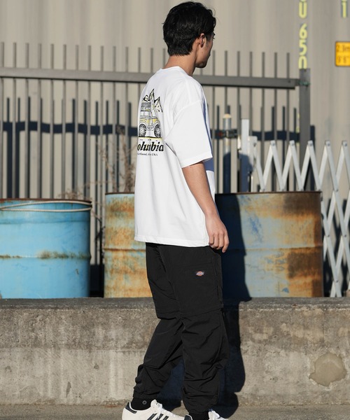 Columbia（コロンビア）の「columbia/コロンビア リラックスフィットラッシュユーティリティショートスリーブTシャツ ムラサキ限定 PM0938（Tシャツ/カットソー・メンズ・杢グレー/ホワイト×イエロー/ブラック×グレー・M/S/XL/L）」の8枚目の写真