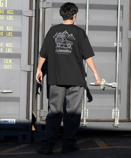 Columbia（コロンビア）の「columbia/コロンビア リラックスフィットラッシュユーティリティショートスリーブTシャツ ムラサキ限定 PM0938（Tシャツ/カットソー・メンズ・杢グレー/ホワイト×イエロー/ブラック×グレー・M/S/XL/L）」の13枚目の写真