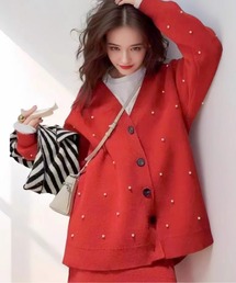 AMAJI（アマジ）の「パールニットカーディガン（カーディガン/ボレロ）」