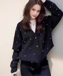 AMAJI（アマジ）の「パールニットカーディガン（カーディガン/ボレロ）」