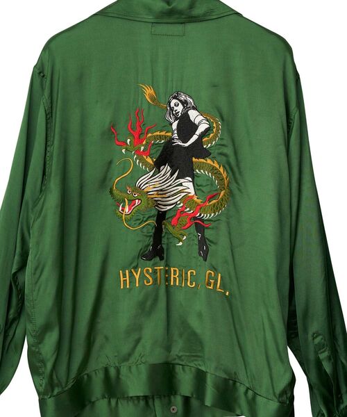 HYSTERIC GLAMOUR（ヒステリックグラマー）の「DRAGON FLAME刺繍 スーベニアシャツ（シャツ/ブラウス・メンズ・ブラック/グリーン/ネイビー・SMALL/MEDIUM/LARGE/X-LARGE）」の6枚目の写真