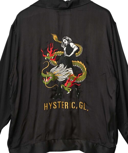 HYSTERIC GLAMOUR（ヒステリックグラマー）の「DRAGON FLAME刺繍 スーベニアシャツ（シャツ/ブラウス・メンズ・ブラック/グリーン/ネイビー・SMALL/MEDIUM/LARGE/X-LARGE）」の11枚目の写真