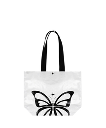 SIGNATURE BUTTERFLY REUSABLE BAG_WHITE